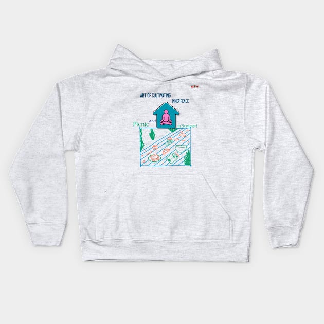 Yoga Mind Kids Hoodie by Koirie Design Gallery